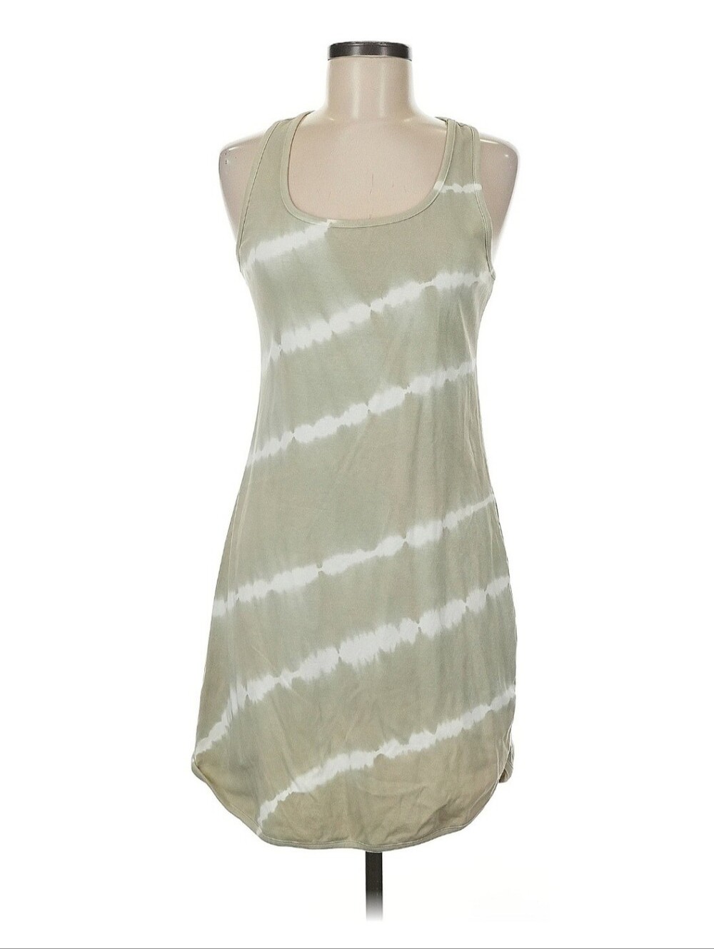 fab'rik Sage and White Tie-Dye Tank Dress